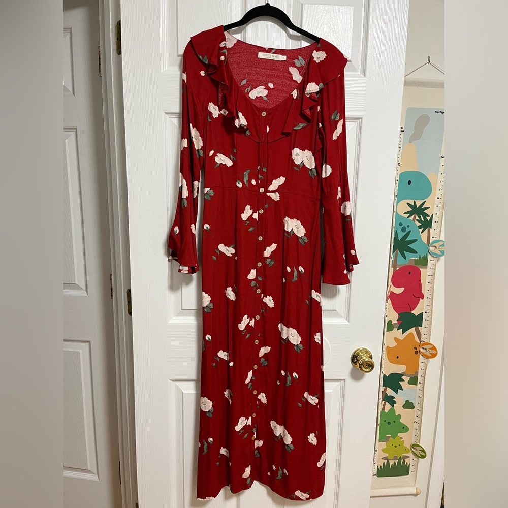 Christy Dawn Florence Dress in Crimson Floral, Size S
